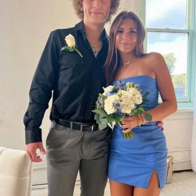 Sheath blue mini homecoming dress short prom dress - Thumbnail 1