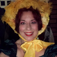 Yellow Victorian Ostrich Feather Hat— Elisabeth - Thumbnail 1