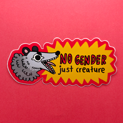 No gender 4’’ sticker