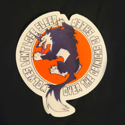 Vinyl wolves don't lose sleep sticker