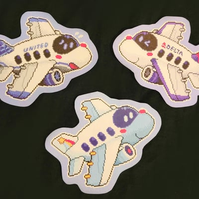 Pixel plane stickers