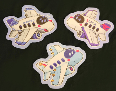 Pixel Plane Stickers