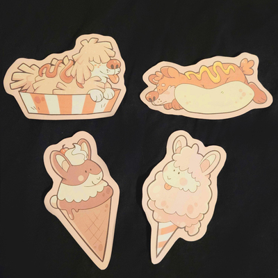 Fair food critter stickers