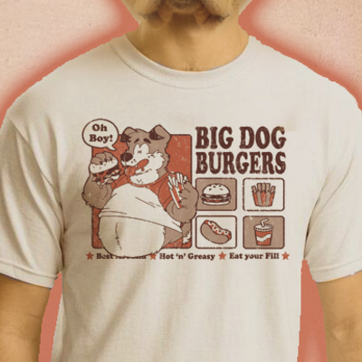 Burger dog t-shirt