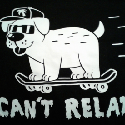 [last chance] glowing skateboard dog t-shirt