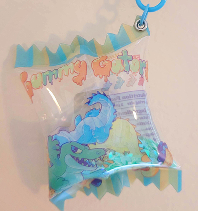 Gummy Gator Candy Shaker Keychain