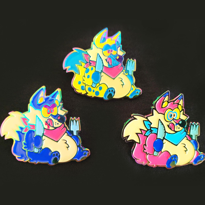 Hungry critter enamel pins
