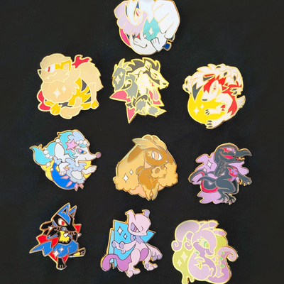 Poke fave enamel pins