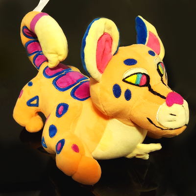Neon ocelot plushie