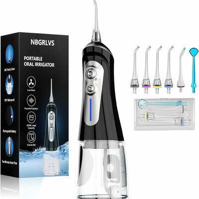 Water flosser pick for teeth  teeth cleaner rechargeable 300ml ipx7 waterproof oral irrigator flossing cleaning 