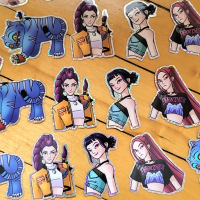 Kpop Demon Hunters 2" Glitter Sticker