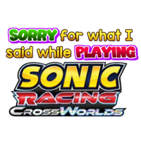 Sorry about Sonic Racing Sticker - Thumbnail 1