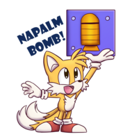 Tails Glitter Sticker - Thumbnail 1