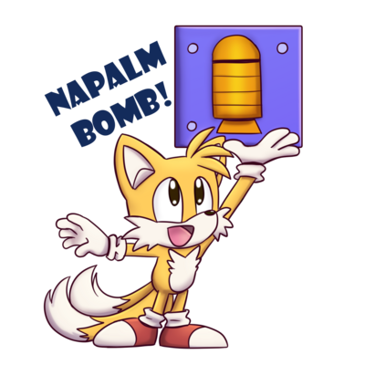Tails glitter sticker