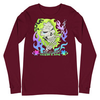 Flaming Skeleton Long Sleeve Tee - Thumbnail 4