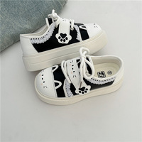 Cute Cat Lace Canvas Shoes - Thumbnail 2