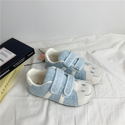 Cute smiling face polka dots sneakers