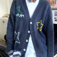 STAR EMBROIDERED CARDIGAN   - Thumbnail 1