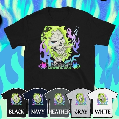 Flaming skeleton t-shirt