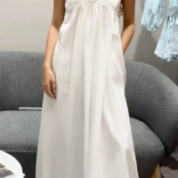 Open Back White Party Dress Birthday Dress - Thumbnail 2