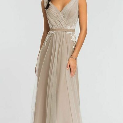 Elegant mother of bride/ groom dress a line champagne evening formal gowns prom dress，1992
