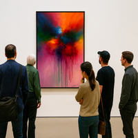 Chromatic Cascade - Abstract Drip Painting - Thumbnail 1
