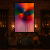 Chromatic Cascade - Abstract Drip Painting - Thumbnail 2