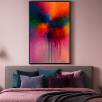 Chromatic Cascade - Abstract Drip Painting - Thumbnail 3