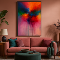 Chromatic Cascade - Abstract Drip Painting - Thumbnail 4