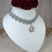 chainmail pentacle choker - Thumbnail 1