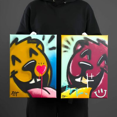 Diptych painting by topo "topo"