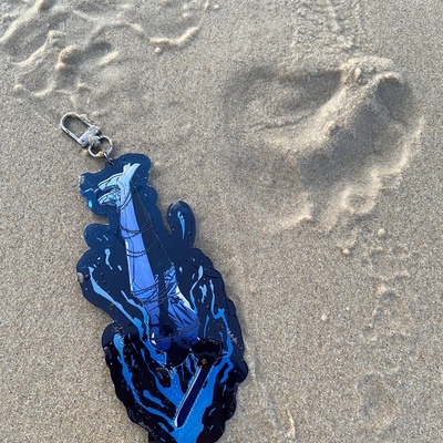 Reze & denji sinking water ripple acrylic charm 
