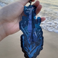 Reze & Denji Sinking water ripple acrylic charm  - Thumbnail 2