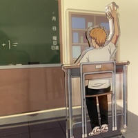 Reze & Denji in the classroom (Day/Night) white board acrylic stand  - Thumbnail 2