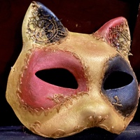 Venetian Cat Mask Gatta Gatto Carnivale - Thumbnail 1