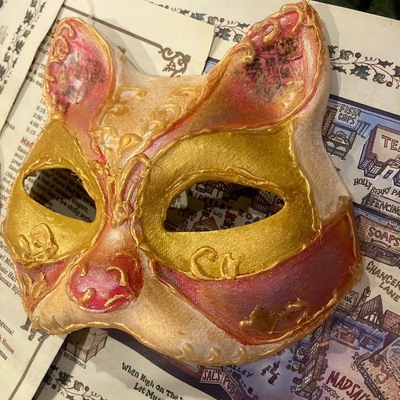 Venetian cat mask, gatto gatta carnivale