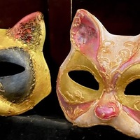 Venetian Cat Mask, Gatto Gatta Carnivale - Thumbnail 2
