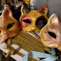 Venetian Cat Mask, Gatto Gatta Carnivale - Thumbnail 3