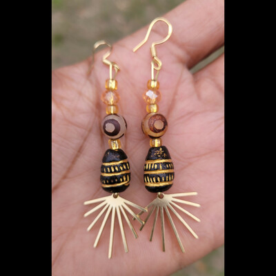 Sun goddess 👑🌞 handmade earrings by nubian collection artwear 👑