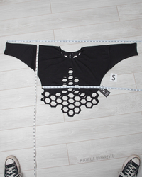 HIVE MIND Laser Cut Sweatshirt - Black - Thumbnail 9