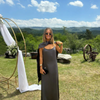 Dark Gray Chiffon Long Party Dresses Formal Evening Dress - Thumbnail 1
