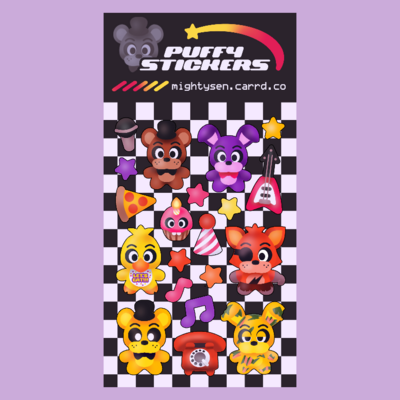 FNAF Puffy Sticker Sheet