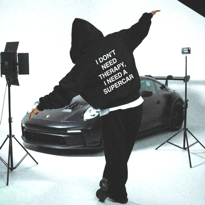 Free shipping-i don't need therapy i need a supercar hoodie