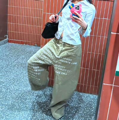 STORM OF FAITH WIDE LEG PANTS