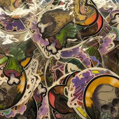 Clearenced themed mystery sticker packs