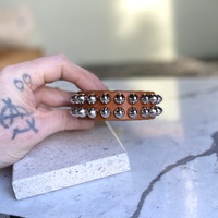 2-row Bullet Stud Wristband (tan or black options) - Thumbnail 1