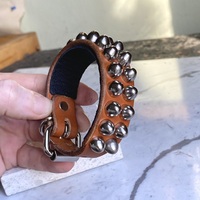 2-row Bullet Stud Wristband (tan or black options) - Thumbnail 7