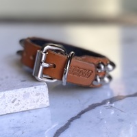2-row Bullet Stud Wristband (tan or black options) - Thumbnail 8