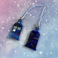 Blue Phone Box Phone Charms - Thumbnail 1
