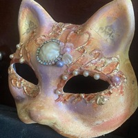 Venetian Cat Mask-Masquerade- Carnival-Gatto-Gatta - Thumbnail 2